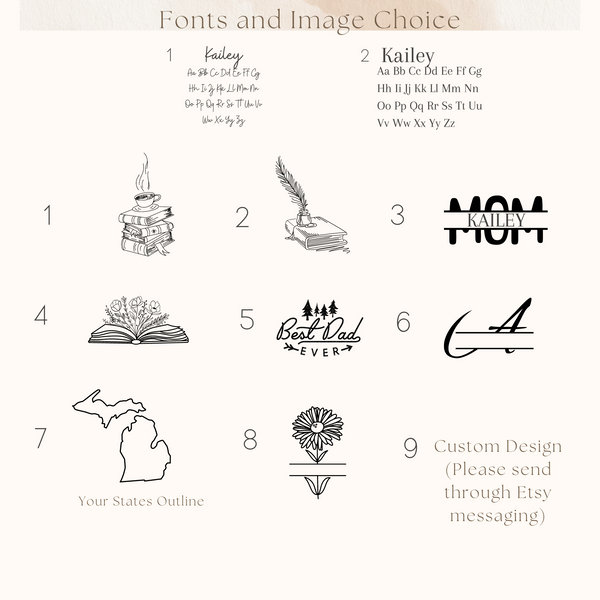 Personalized Book Page Holder with spot for Coffee and glasses