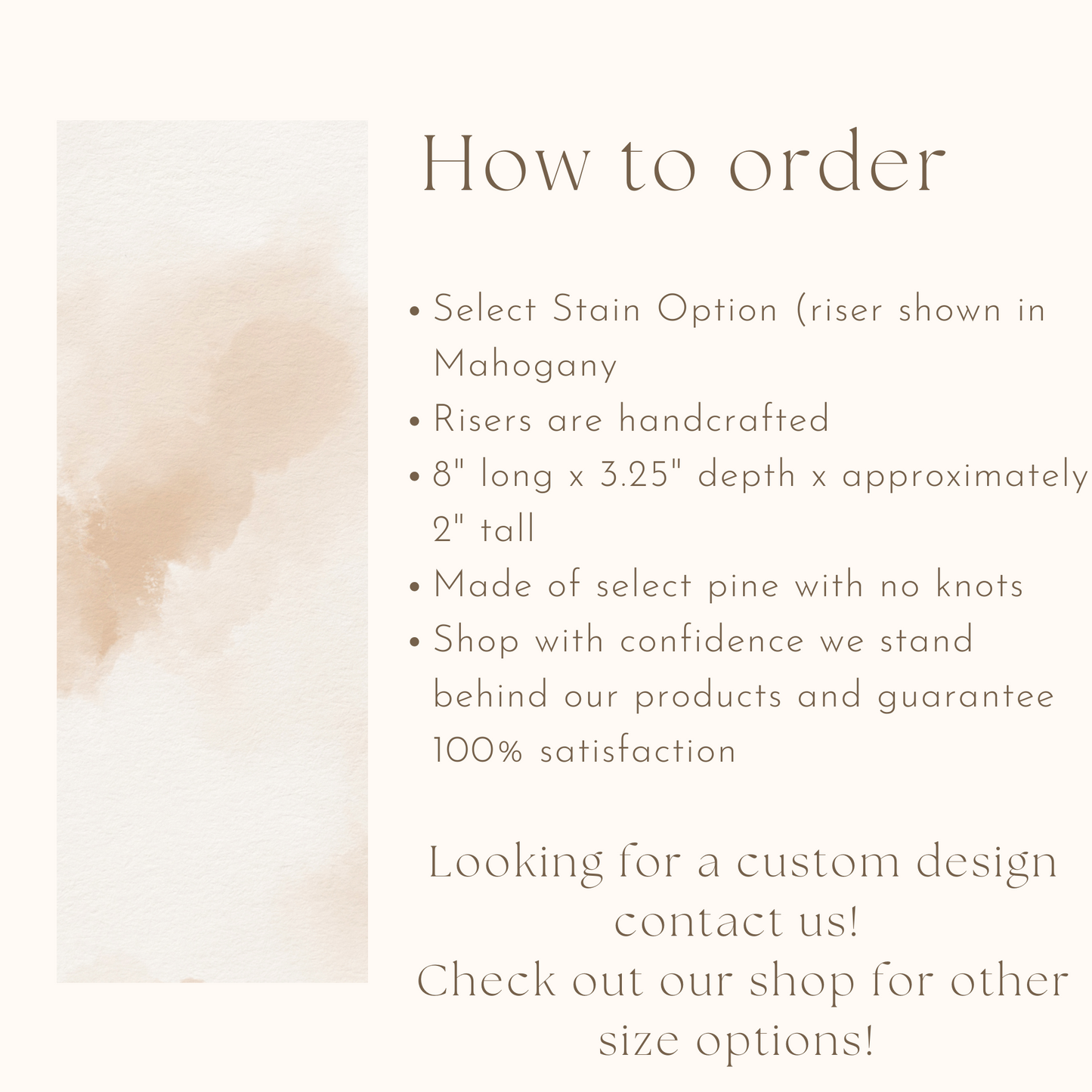 Elevated Small Wooden Riser