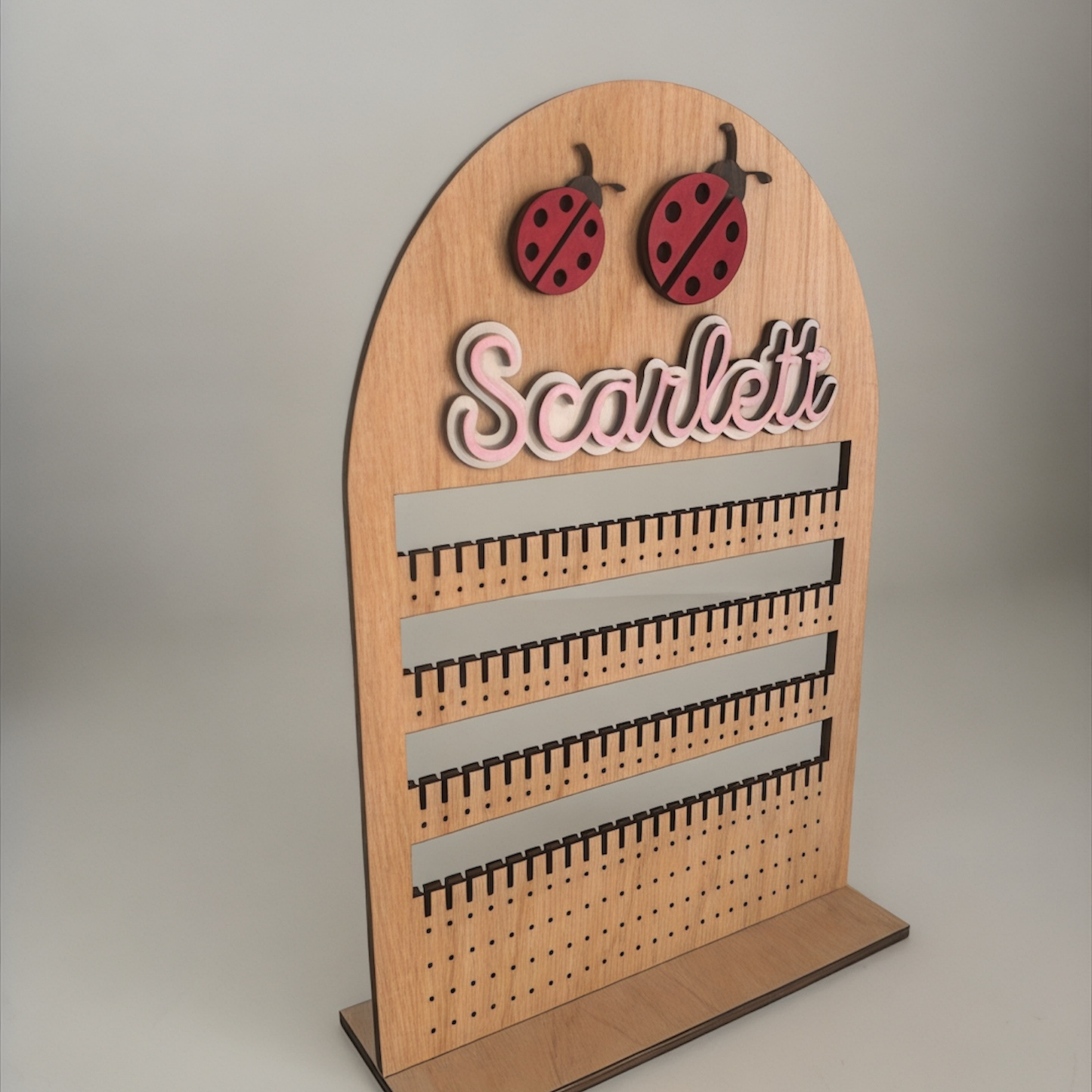Lady Bug Personalized Earring Stand