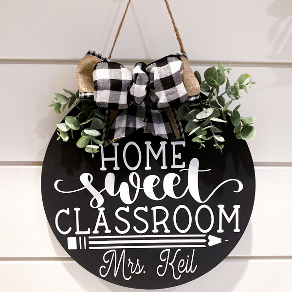 Teacher Classroom Sign/ Teacher Gift - Oak + Vine Designs