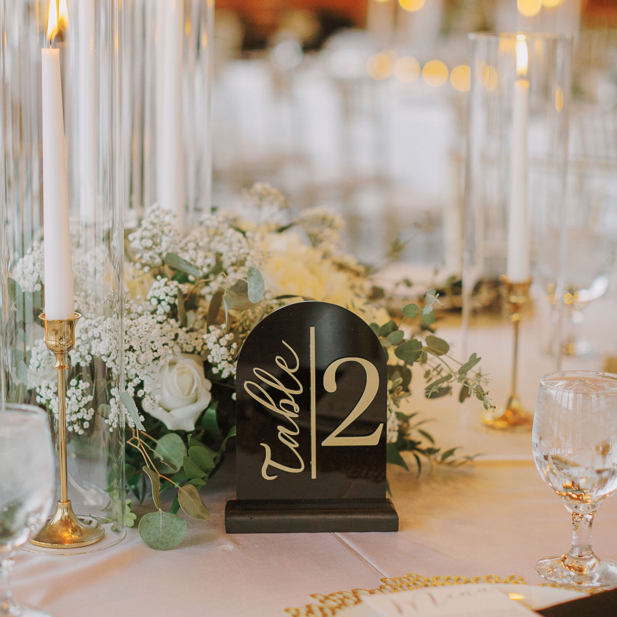 Acrylic Wedding Table Numbers - Oak + Vine Designs